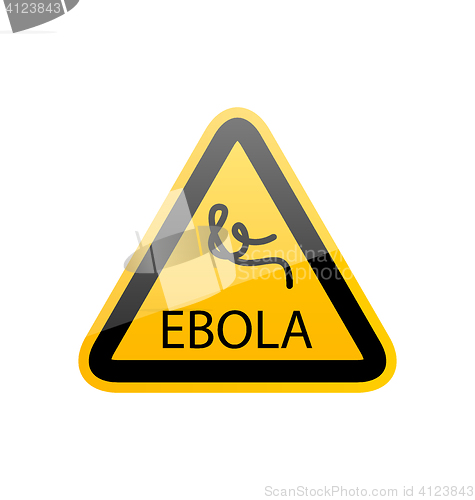 Image of Sign epidemic Ebola, danger symbol warning