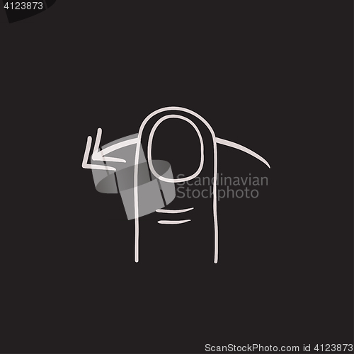 Image of Touch screen gesture sketch icon.