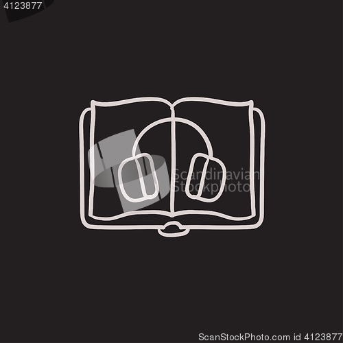 Image of Audiobook sketch icon.
