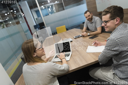 Image of startup business team on meeting