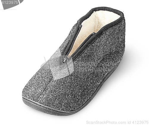 Image of One piece the comfortable dark gray slipper