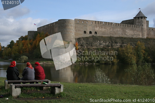 Image of Narva - border of Estonia and Russia