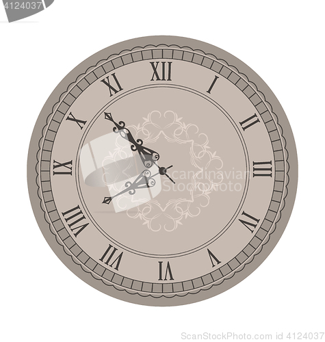 Image of Old Clock with Vignette Arrows