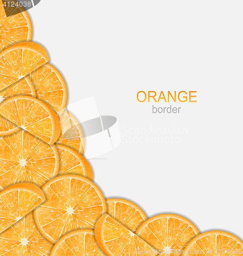 Image of Abstract Border with Sliced Oranges