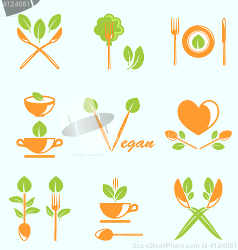 Image of Collection of Labels Healthy Eating