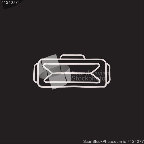 Image of Virtual reality headset sketch icon.