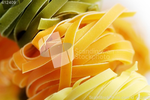 Image of Italian pasta tagliatelle