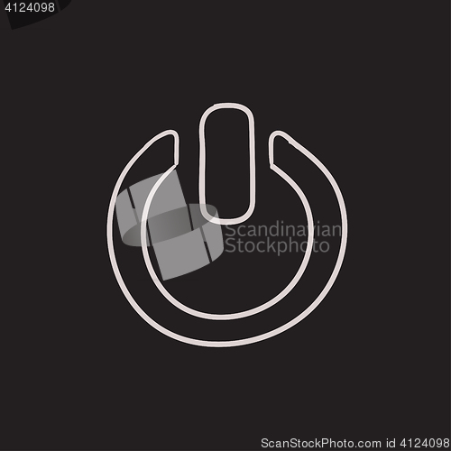 Image of Power button sketch icon.