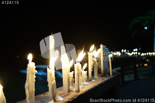 Image of Candle light up on Beach road in Pattaya