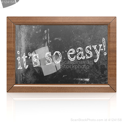 Image of Success concept with it is so easy on blackboard