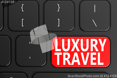 Image of Luxury Travel on black keyboard