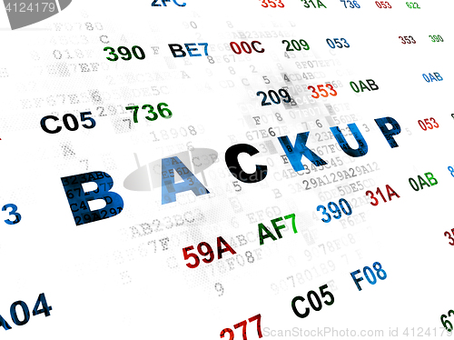Image of Software concept: Backup on Digital background