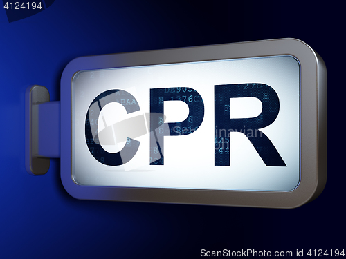 Image of Health concept: CPR on billboard background