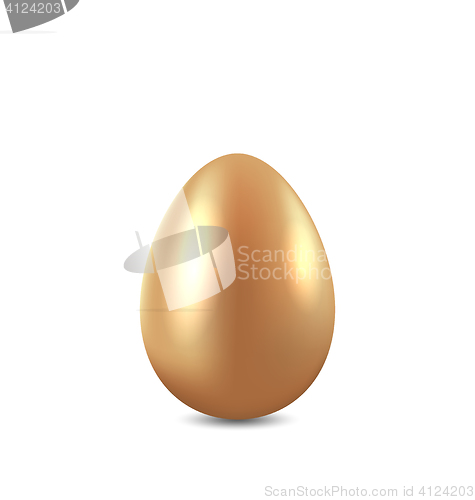 Image of Easter golden egg isolated on white background
