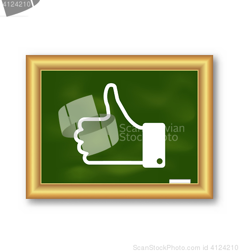 Image of  Icon of Thumb Up on School Board