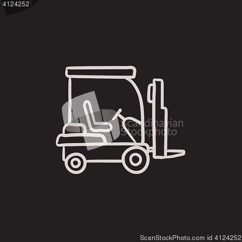 Image of Forklift sketch icon.