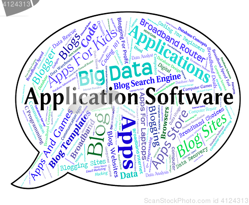 Image of Application Software Means Programs Applications And Shareware