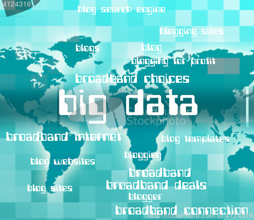 Image of Big Data Shows Text Words And Large