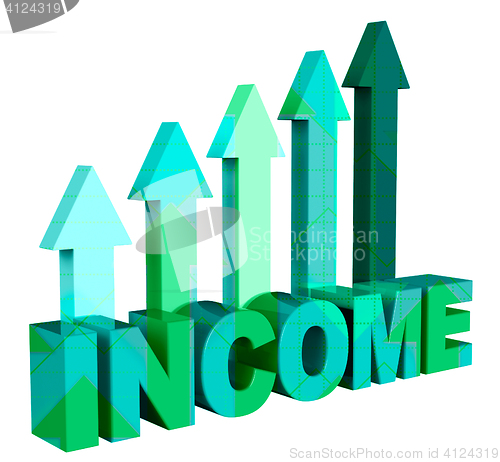 Image of Income Arrows Represents Revenues Earning And Revenue 3d Renderi