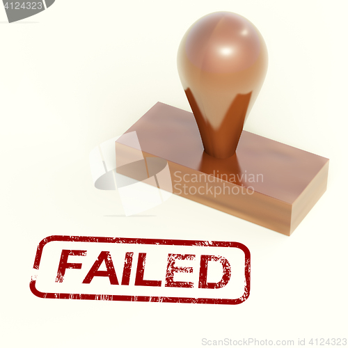 Image of Failed Stamp Showing Reject And Failure