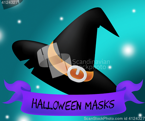 Image of Halloween Masks Represents Trick Or Treat And Autumn