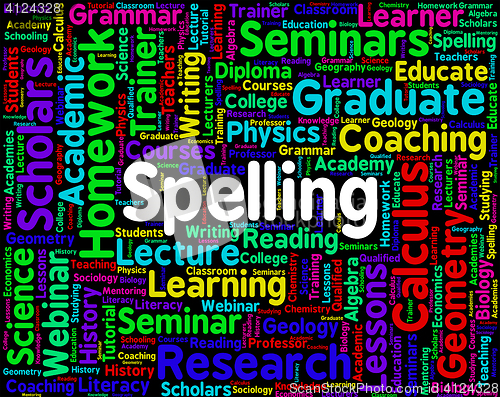 Image of Spelling Word Means Spellings Penmanship And Publisher