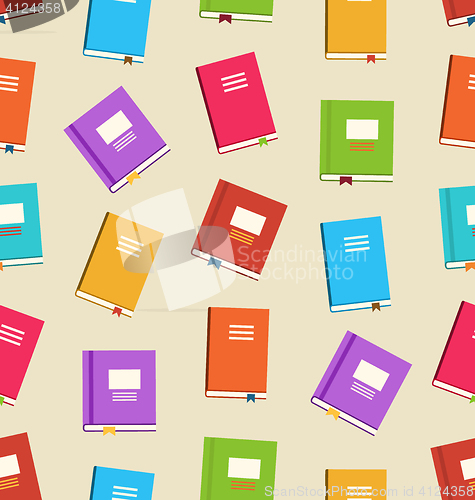Image of Seamless Pattern of Books for Education