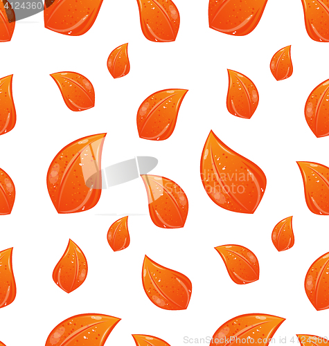 Image of Seamless Texture with Autumn Leaves