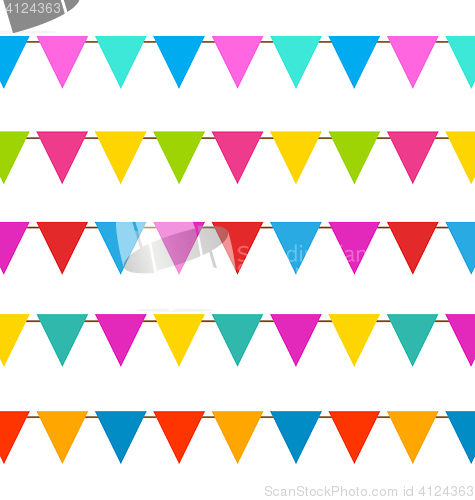 Image of Set Hanging Bunting Pennants, Colorful Decoration