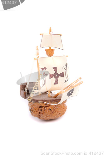 Image of model of ship