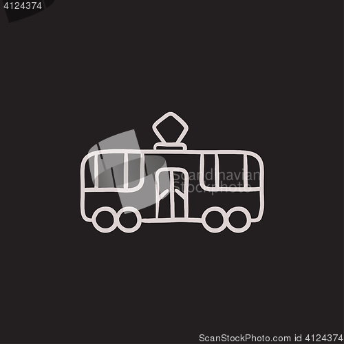 Image of Tram sketch icon.