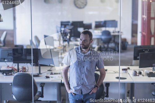 Image of business man at modern  office