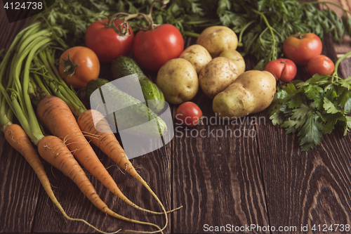 Image of freshly grown raw vegetables