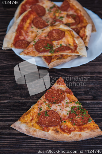Image of Tasty pepperoni pizza