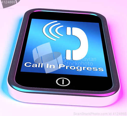 Image of Call In Progress Picture On Mobile Smartphone