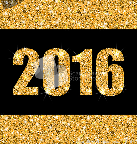 Image of Shimmering Background with Golden Dust for Happy New Year