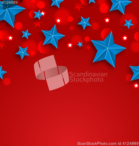 Image of Stars Background for American Holidays, Place for Your Text