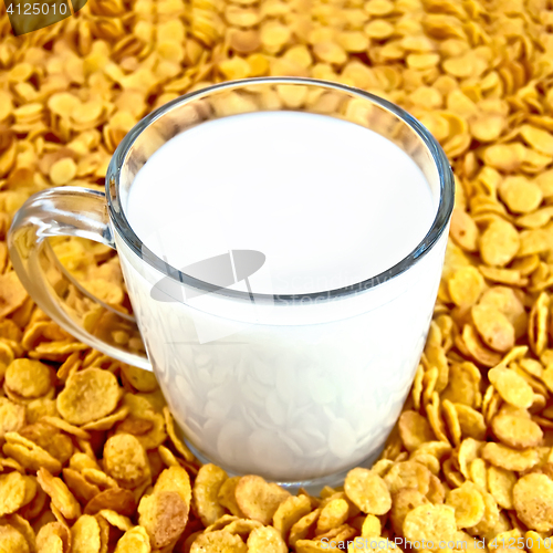 Image of Milk with corn flakes
