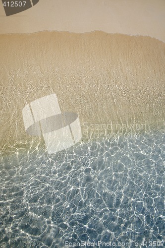 Image of Tropical Beach and Water from Above