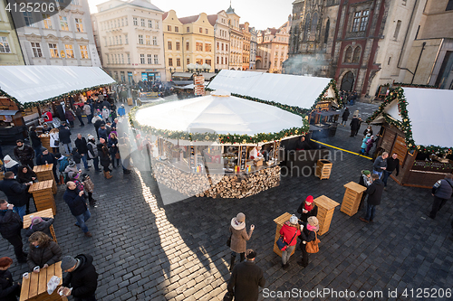 Image of Christmas market at Old Town Square in Prague