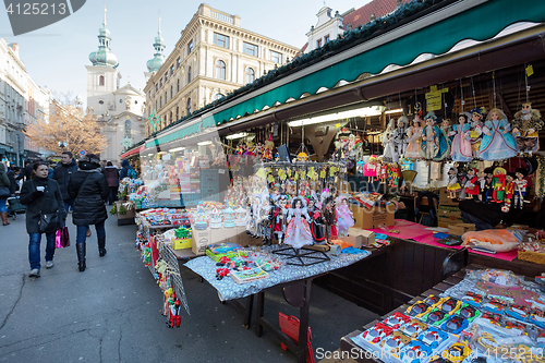 Image of Souvenir shop at famous Havels Market in first week of Advent in