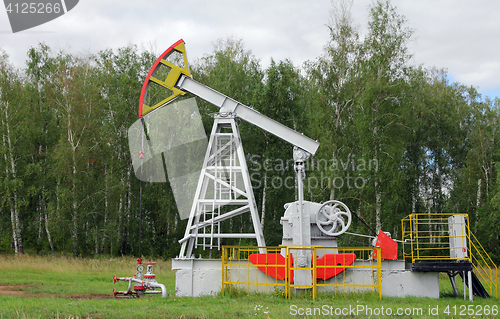 Image of Oil pumpjack. Oil industry equipment.