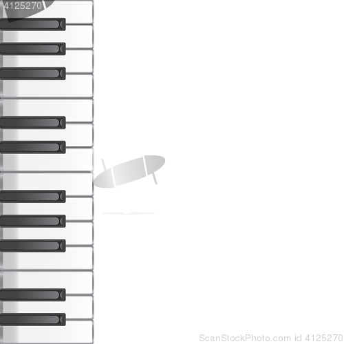 Image of music background with piano keys. illustration. 