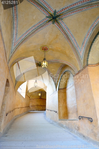 Image of Beautiful corridor in Cesky Krumlov castle