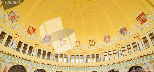 Image of Decorated ceiling of Prague main railway station