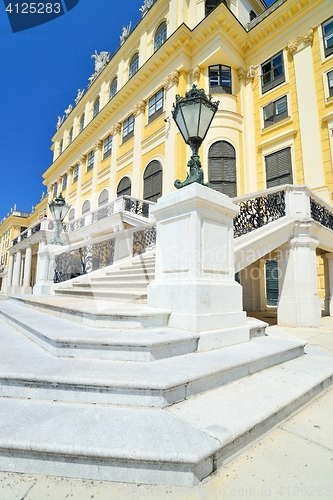 Image of Beautiful ornamental stone steps of Schonbrunn palace