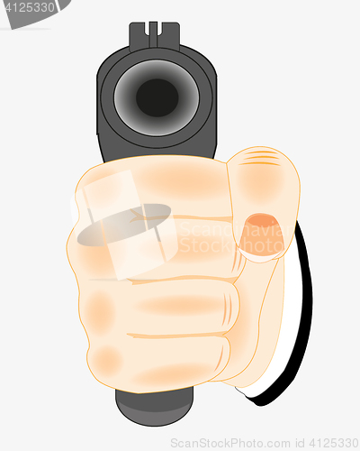 Image of Hand with gun