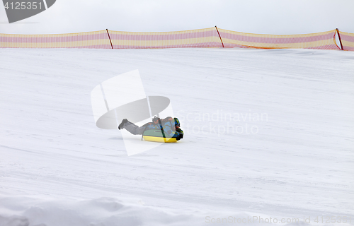 Image of Snow tubing in ski resort