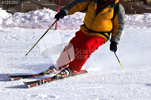 Image of Ski finish in downhill