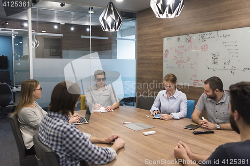 Image of startup business team on meeting